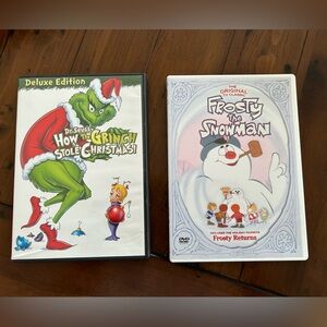 Classic Christmas DVDs-How the Grinch Stole Christmas and Frosty the Snowman